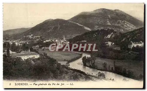 Cartes postales Lourdes Vue Generale Du Pic Du Jer