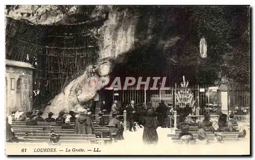 Cartes postales Lourdes La grotte