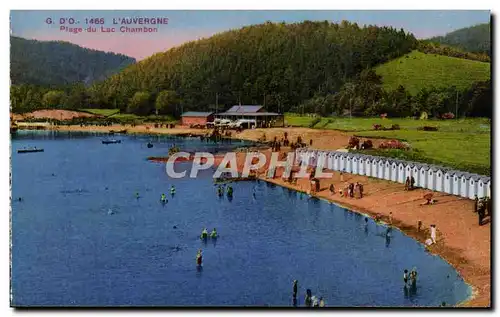 Cartes postales L&#39Auvergne Plage du Lac Chambon