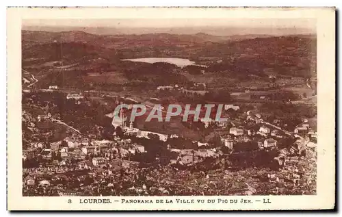 Cartes postales Lourdes Panorama De la Ville Vu Du pic Du Jer