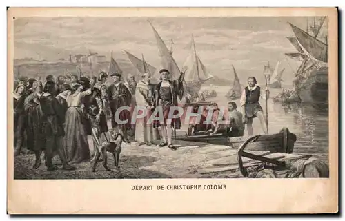 Cartes postales Depart de Christophe Colomb