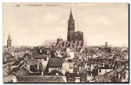 Cartes postales Strasbours Vue generale