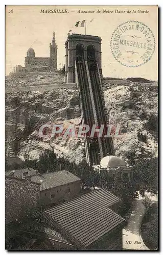 Cartes postales Marseills Ascenseur De Notre Dame De La Garde