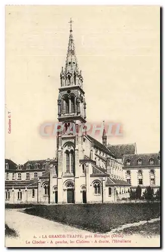 Cartes postales La Grande Trappe Pres Mortagne Le Clocher a Gauche Les Cloitres L'hotellerie