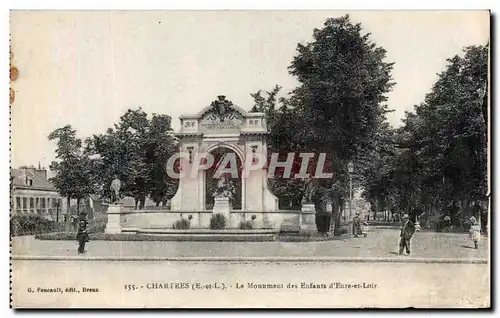 Cartes postales Chartres Le Monument Des Enfants