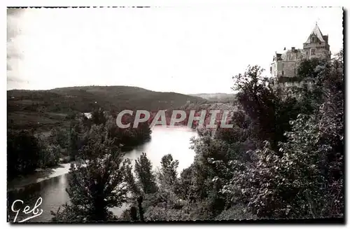 Cartes postales moderne La Vallee De La Dordogne Le chateau De Montfort Et La Dordogne