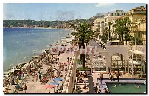 Cartes postales moderne Menton La Piscine Du Casino La Promenade Et La Plage