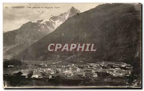 Cartes postales Chamonix Vue Generale Et L&#39aiguille Verte