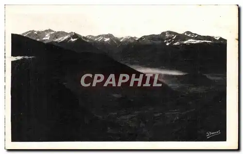 Cartes postales Lourdes La Valle D&#39argeles et La Chaine des pyrenees Vues Du Pic Du Jer