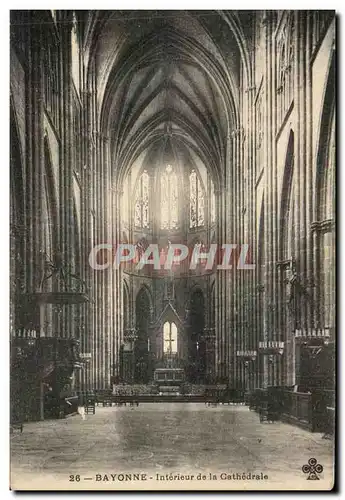 Cartes postales Bayonne Interieur De La Cathedrale