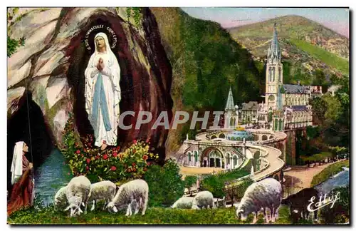 Cartes postales moderne Lourdes La Basilique