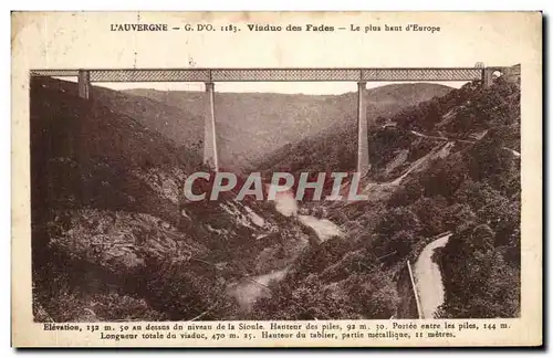 Cartes postales L&#39auvergne Viaduc Des Fades