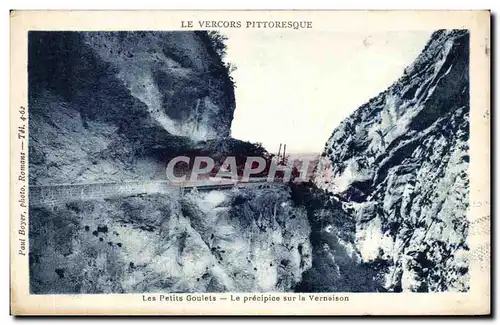 Ansichtskarte AK Le Vercors Pittoresque Les Petits Goulets Le precipice sur la Vernaison