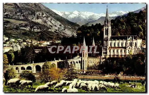 Moderne Karte Lourdes La Basillque et le Pic du Jer