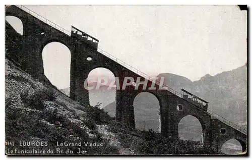 Ansichtskarte AK De Lourdes Le Grand Viaduc Funiculaire du Pic du Jer