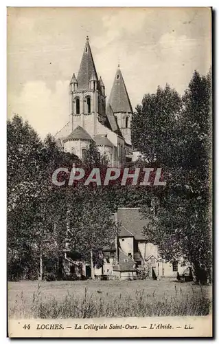 Ansichtskarte AK Loches La Collegiale Saint Ours L&#39Abside