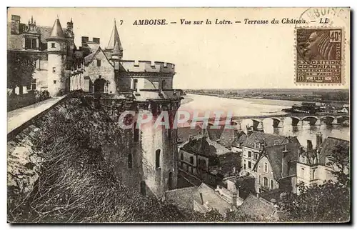 Ansichtskarte AK Amboise Vue sur la Loire Terrasse du Chateau