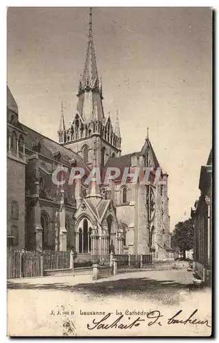 Ansichtskarte AK Lausanne La Cathedrale Suisse