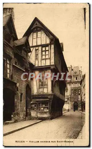 Ansichtskarte AK Rouen Vieilles Maisons Rue Saint Romain