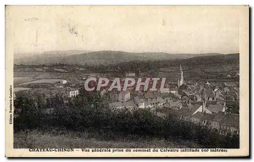 Ansichtskarte AK Chateau Chinon Vue generale prise du sommet du Calvaire