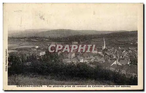 Cartes postales Chateau Chinon Vue generale prise du sommet du Calvaire