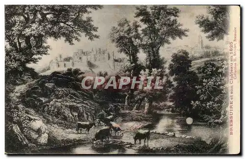 Cartes postales Bressuire et son Chateau en 1825