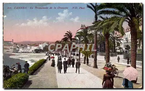 Cartes postales Cannes La promenade de la Croisette