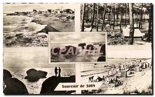 Cartes postales Souvenir de Sion Plages rochers Et Fort De Sion sur L&#39ocean