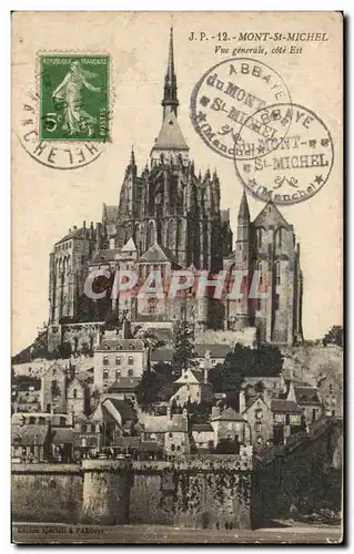 Cartes postales Mont St Michel vue gencrale cote Est