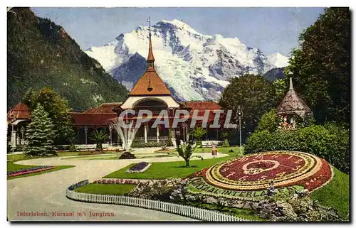 Cartes postales Interlaken Kurzaal mit Jungfrau