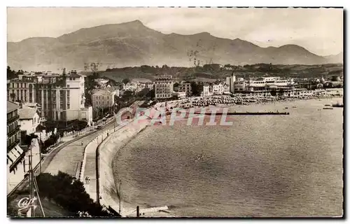 Cartes postales St Jean de Luz Vue generale de la Plage et la Rhune