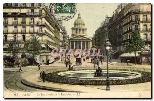 Cartes postales Paris La Rue Soufflot et le Pantheon