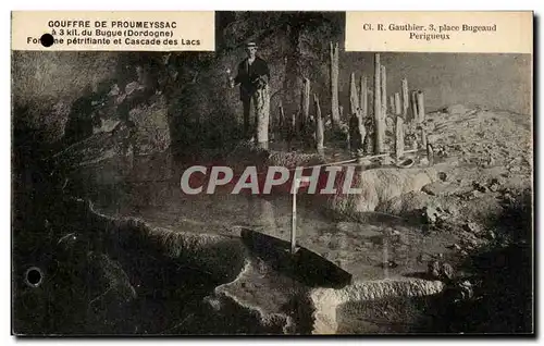 Cartes postales Gouffre De Proumeyssac du Bugue Fontaine petrifiante et cascade des lacs