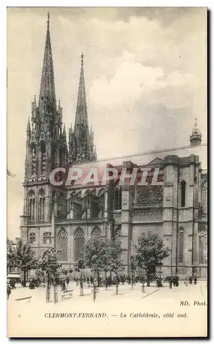 Cartes postales Clermont Ferrand La Cathedrale Cote sud