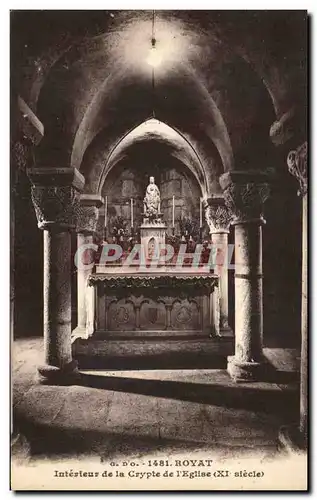 Cartes postales Royat Interieur De La Crypte De L&#39Eglise