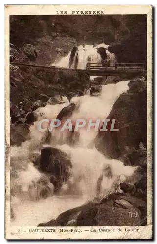 Ansichtskarte AK Les Pyrenees Cauterets La Cascade De Lutour