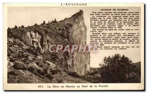 Ansichtskarte AK L&#39Auvergne La Dent Du Marais Ou Saut De La Pucelle