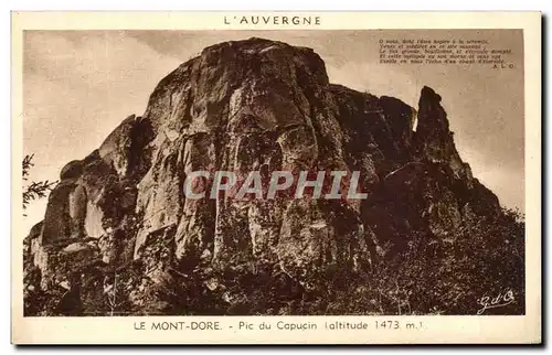 Cartes postales L&#39Auvergne Le Mont Dore Pic Du Capucin