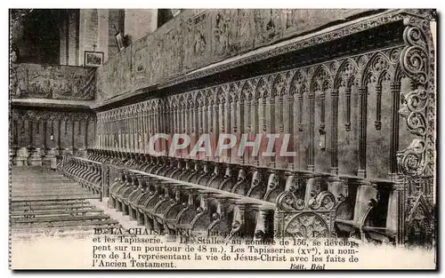Cartes postales Abbaye De La Chaise Interieur de l&#39eglise Les stalles