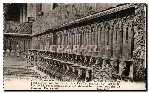Cartes postales Abbaye De La Chaise Interieur de l'eglise Les stalles