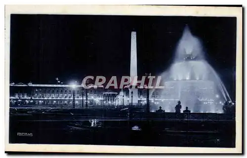 Cartes postales Paris La Nuit Illuminations de la Place de la Concorde