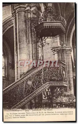 Ansichtskarte AK Josselin La Chaire La Basilique est sous l&#39invocation de du Roncier la Statue Miraculeuse