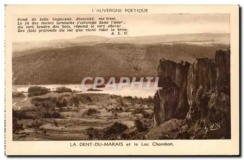 Cartes postales Le dent du marais et le lac Chambon