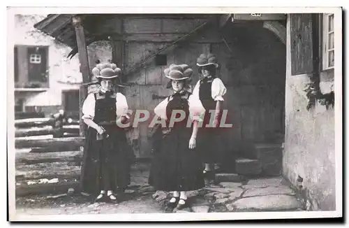 CARTE PHOTO Femme Folklore Costume