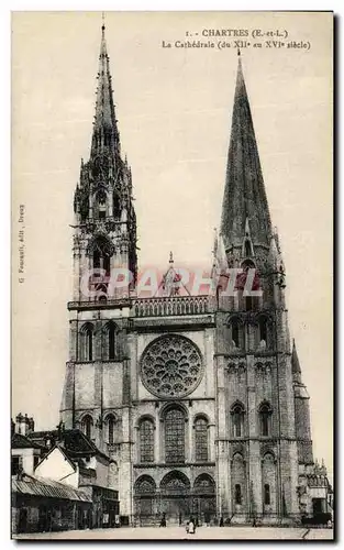 Cartes postales Chartres La Cathedrale