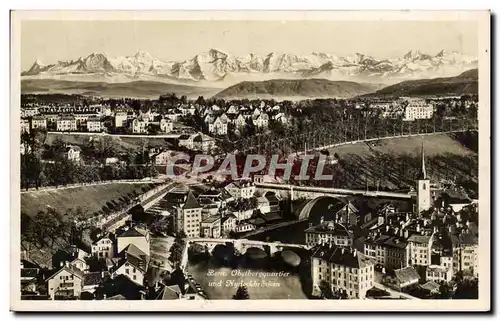 Cartes postales Berne Ponts de la Nydeck et les Alpes
