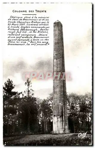 Ansichtskarte AK Colonne Des Trente Obelisque a la memoire de Jean de Beaumanoir