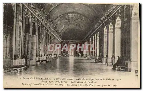 Ansichtskarte AK Palais de versailles Galerie des Glaces Salle de la Signature de la Paix en Palace of Versailles