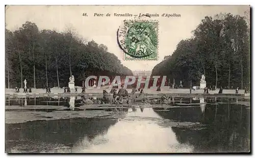 Cartes postales Parc de versailles Le bassin d&#39Apollon