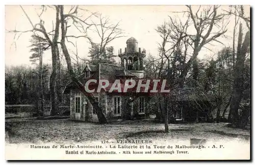 Cartes postales Versailles Hameau de Marie Antoinette La Laiterie et la Tour de Malbourgh